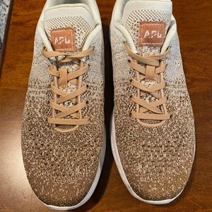 APL Rose Gold and White Sneakers - Size 11